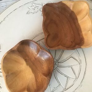 Small wooden bowls